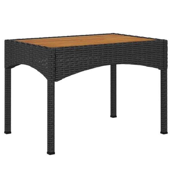 Maison Exclusive - Trädgårdsfällstolar set om 2 och bord i flätad resin