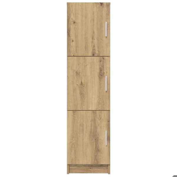 Buffet høj - EKSKLUSIV HUS - Moderne højskab - Eg trælook - 122,5 cm H - Spånplader Ek
