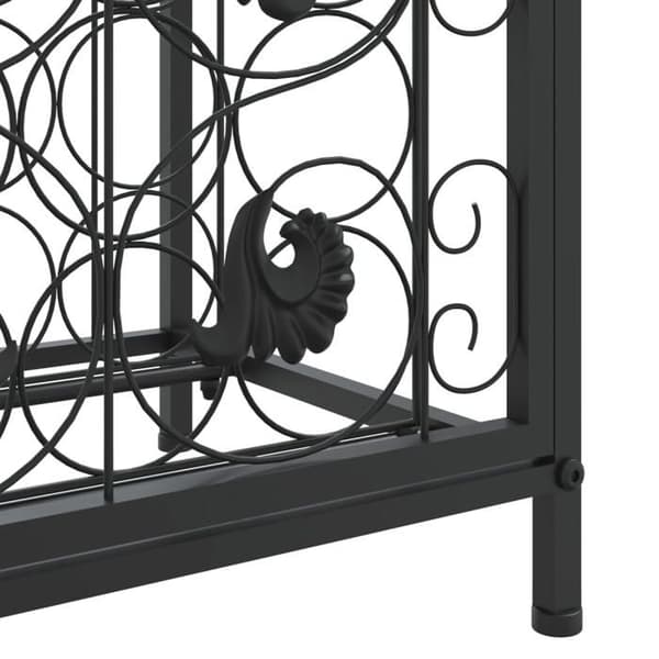 Maison Exclusive - Vinställ för 73 flaskor svart 45x36x200 cm smidesjärn