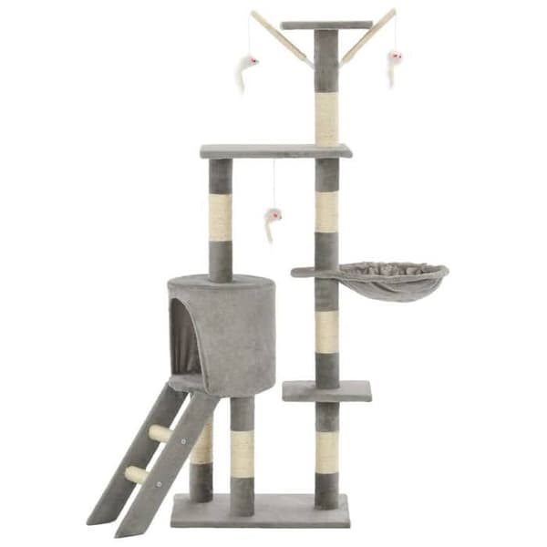 Maison Exclusive - Kattträd med sisal klösträ för 138 cm Grå Grå