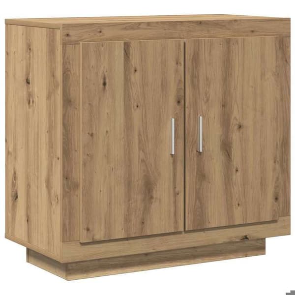 Buffet - EKSKLUSIVT HUS - 80x40x75 cm - Eg - Ingeniørtræ - 2 døre Ek