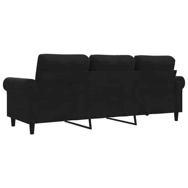Maison Exclusive - 3-paikkainen sohva musta 180 cm sametti