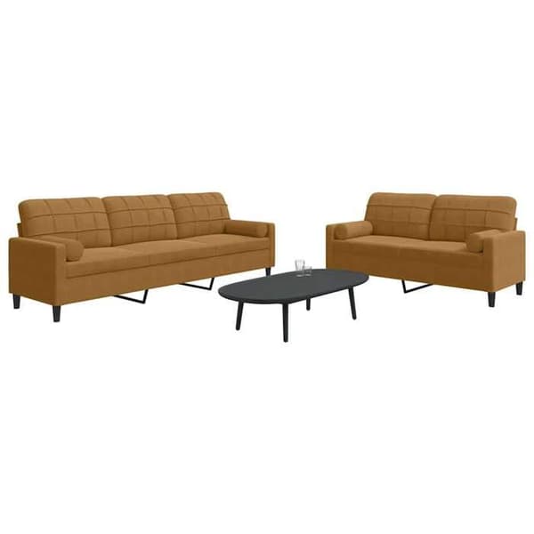 Maison Exclusive - Sæt af 2 sofaer med puder og velourpuder
