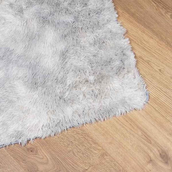 Shaggy matta - MAISON EXCLUSIVE - NAVARRA - Grå silver - 60x100 cm - Halkskydd silvergrå