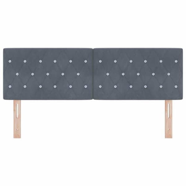 Maison Exclusive - Mörkgrå sänggavel 160 cm Sammet