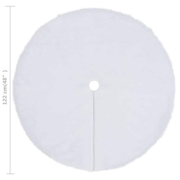 Maison Exclusive - Vit julgran kjol 122 cm i konstpäls Vit