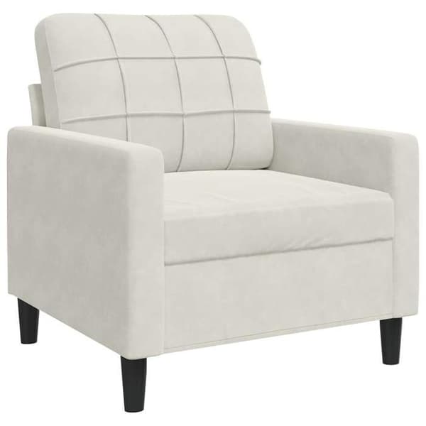 Maison Exclusive - Fåtölj Crème 60 cm Sammet
