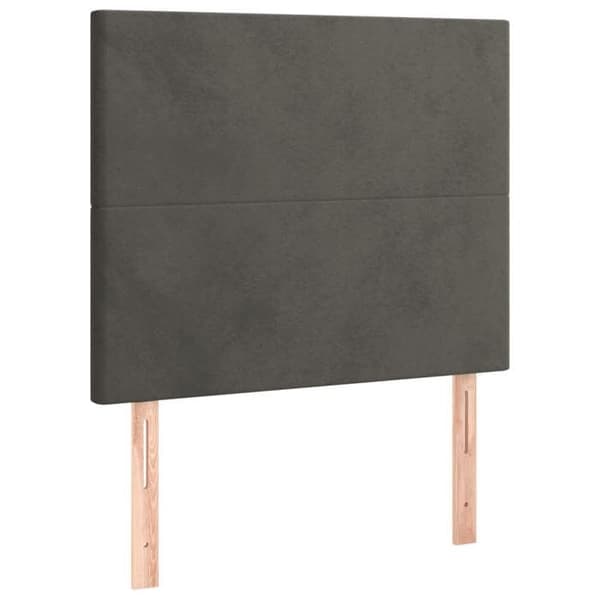 Maison Exclusive - Mörkgrå sänggavel 90x5x118/128 cm Sammet Mörkgrå