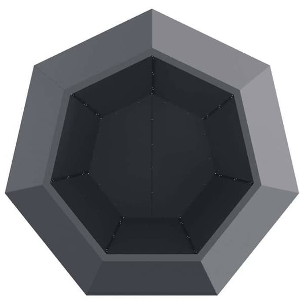 Jardinière - MAISON EXCLUSIVE - 100 x 100 x 80 cm - Stål - Rektangulær - Antracit antracit