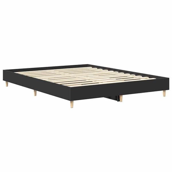 Sengestel - EKSKLUSIV HUS - 150x200 cm - Sort - Ingeniørtræ - Lamelseng Svart