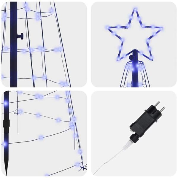 Maison Exclusive - LED Julgran EKENAS 250 cm 390 LED Blå Stålblå Stålblå