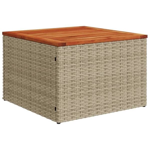 Maison Exclusive - Trädgårdsmöbler med kuddar 9 delar beige flätad resin