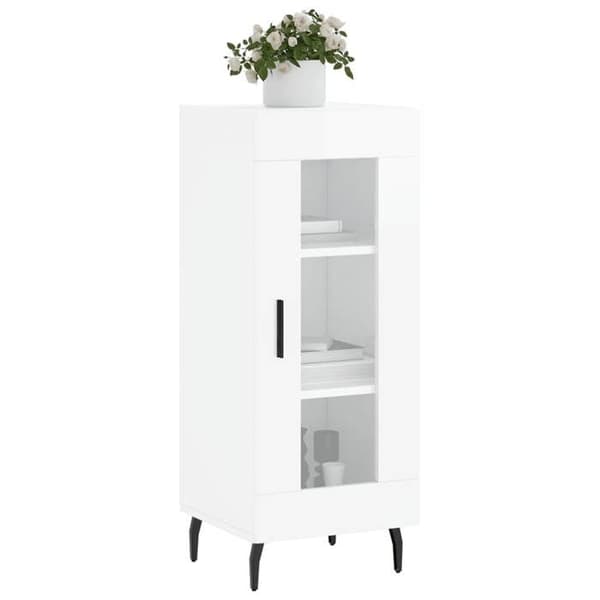 Maison Exclusive - Buffé Vit glänsande 34,5x34x90 cm Ingenjörsträ