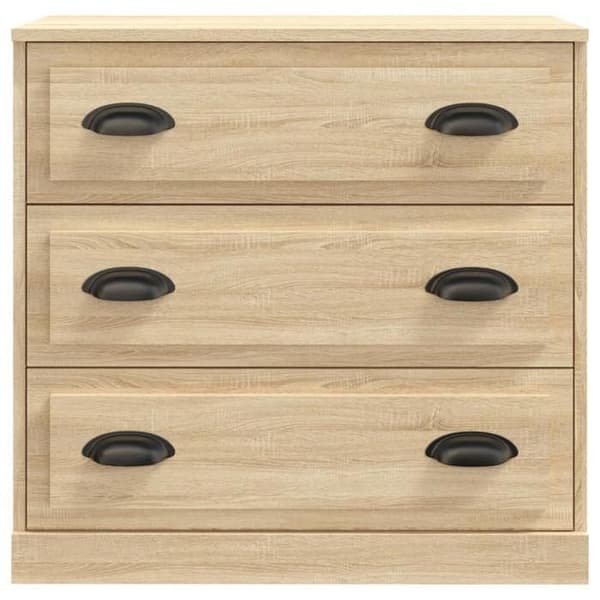 Maison Exclusive - Buffeter 2 stk. egetræ sonoma ingeniørtræ