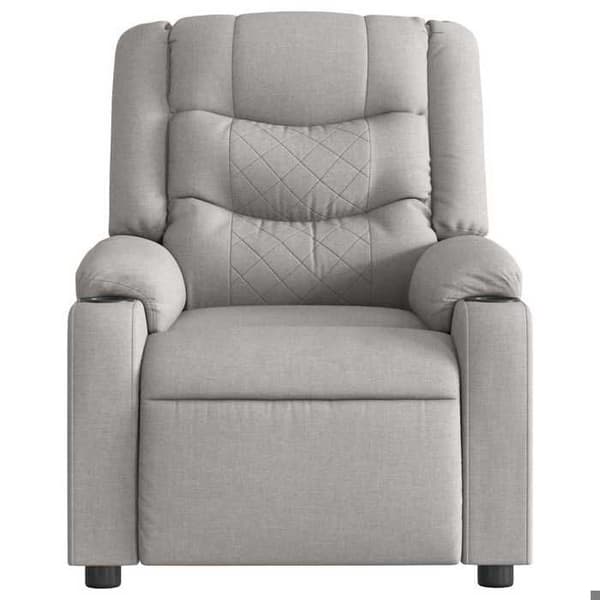 Maison Exclusive - Elektrisk recliner i lysegrå stof