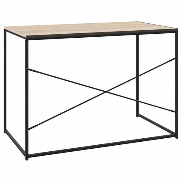 Computerbord - EKSKLUSIV HUS - 110x60x70 cm - Sort og eg - Metal & paneler - Industriel Svart och ek
