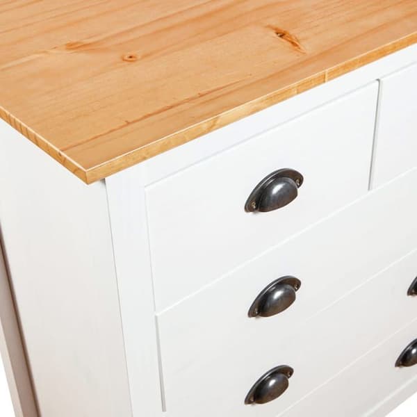 Maison Exclusive - Buffet Hill Blanc 79x40x80 cm Solid fyrretræ Vit