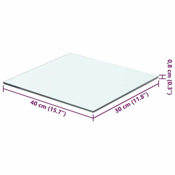 Maison Exclusive - Hyllpaneler 2 st Glas Transparent 40 x 30 cm Transparent
