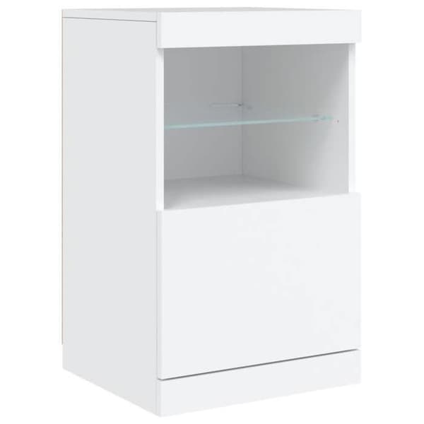 Maison Exclusive - Buffet med hvide LED-lys 41x37x67 cm