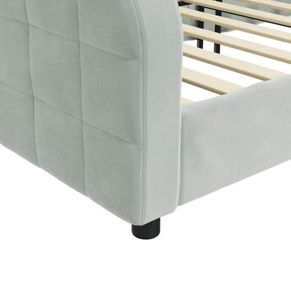 Maison Exclusive - Sengebund uden madras grå 90x190 cm velour
