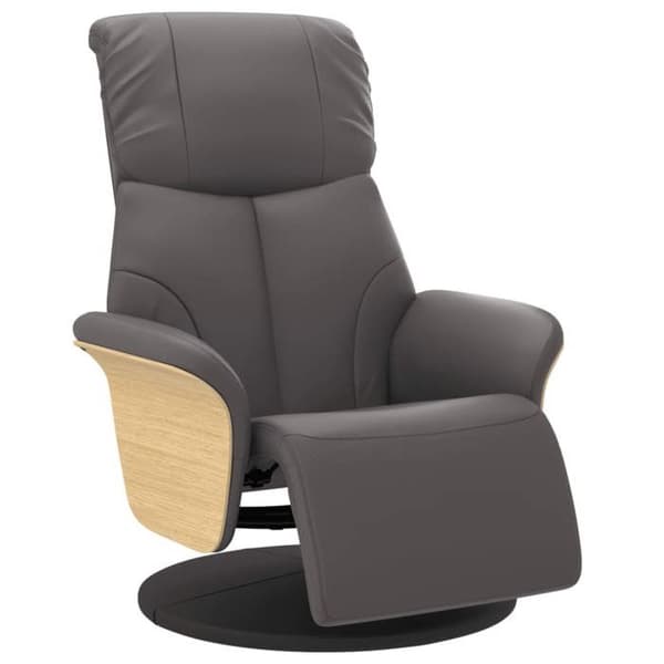 Maison Exclusive - Recliner med fotstöd i grått konstläder