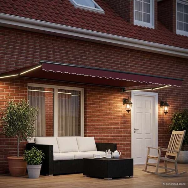 Maison Exclusive - Elektrisk infällbar markis Bordeaux 5 x 3 m