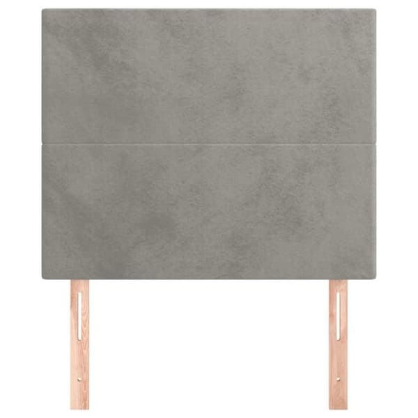 Maison Exclusive - Vaaleanharmaa pääty 90x5x118/128 cm Sametti Ljusgrått