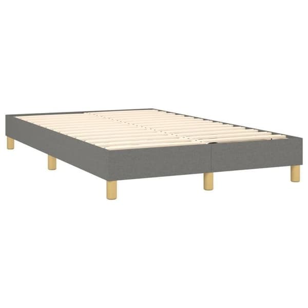 Maison Exclusive - Sängram med lameller mörkgrå 120x200 cm tyg mörkgrå