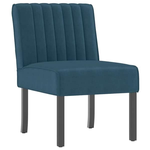 Maison Exclusive - Blå velour stol uden armlæn