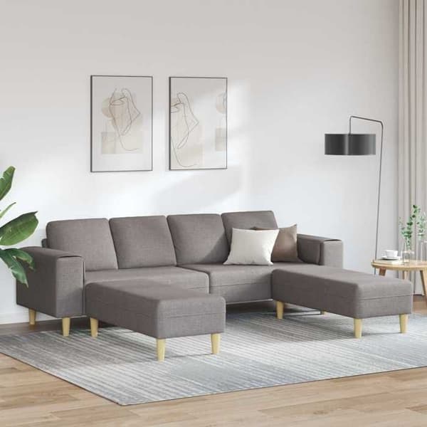 Divaani - MAISON EXCLUSIVE - 3 kpl - Taupe - Polyesteripäällyste - Vaahtomuovitäyte Mol