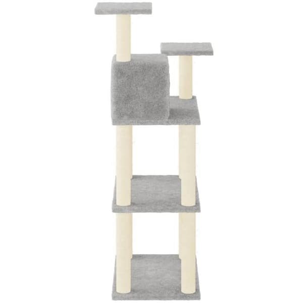 Maison Exclusive - Kattekradse med sisal i lys grå 118,5 cm Ljusgrått