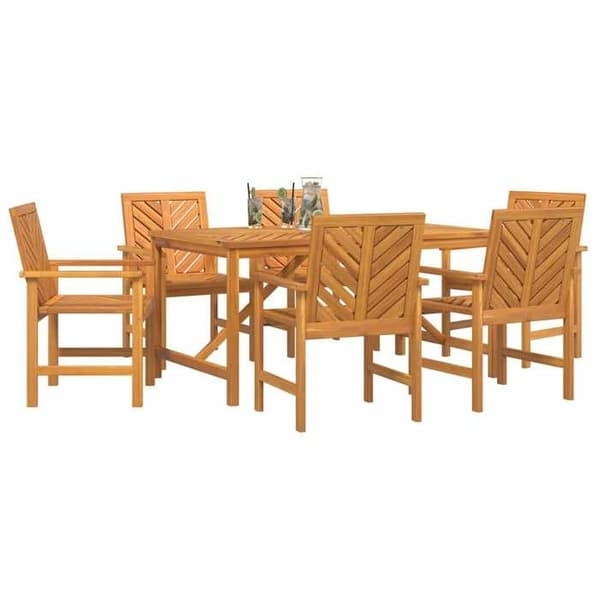 Maison Exclusive - 7 pc spisebordssæt til haven Brun brun