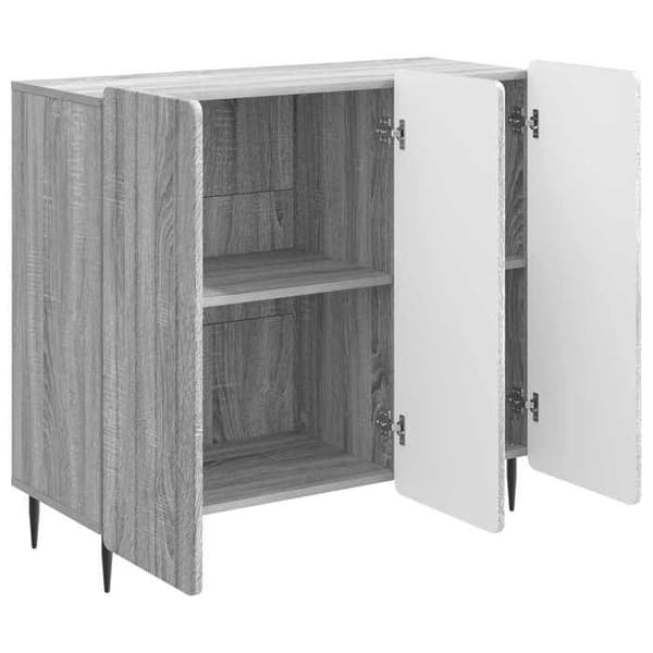 Maison Exclusive - Buffé Sonoma grå 89 x 34,5 x 82 cm Ingenjörsträ