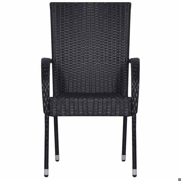 Maison Exclusive - Have spisebordssæt 7 dele Sort