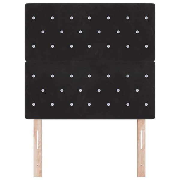 Maison Exclusive - LED-hovedgærde med sorte LED-strips 100 cm i fløjl Svart