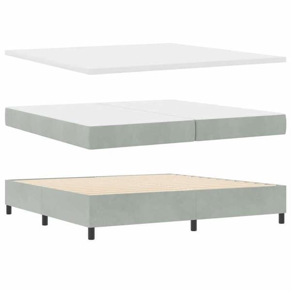 Maison Exclusive - Jousipatja vaaleanharmaa 200 x 200 cm sametti Ljusgrått