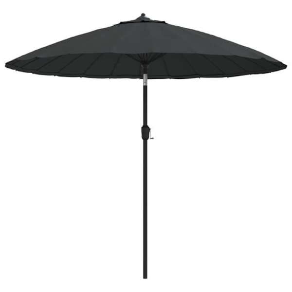 Antracit Udendørs parasol med alu stang 270 cm Antracit Antracit