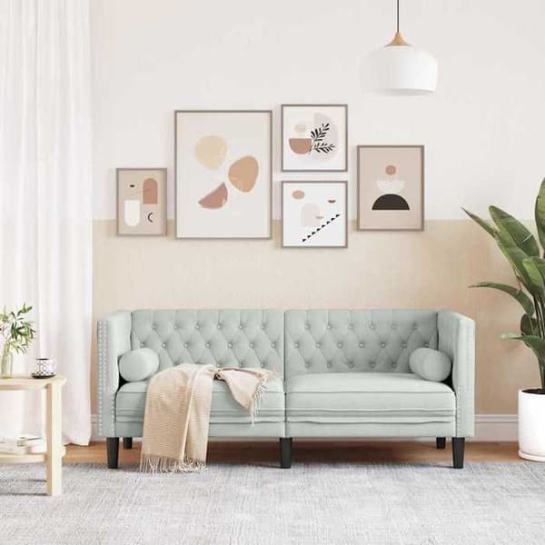 Maison Exclusive - Lys grå sofa 174 x 74,5 x 70,5 cm Velour