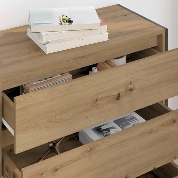 Maison Exclusive - Buffet Eg håndværk 79 x 36 x 75,5 cm Ingeniørtræ
