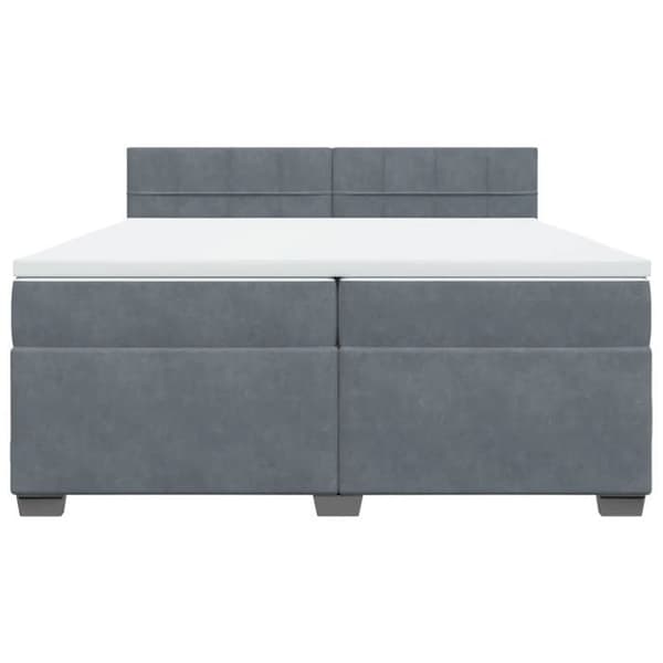 Maison Exclusive - Sänkylaatikko ja harmaa samettimatrassi 200x200cm