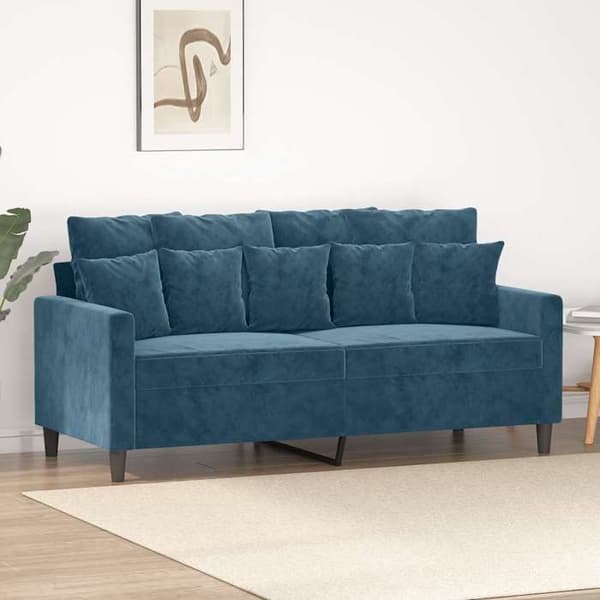 Maison Exclusive - 2-paikkainen sininen sohva 140 cm samettia Blå