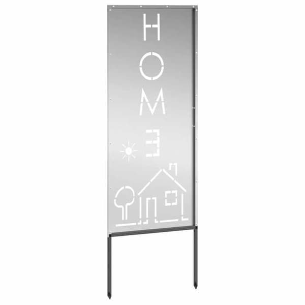 Trädgårdsskärm - EXKLUSIV HEM - Silverfretwork - Matt stål - 50 x 140 cm - Väderbeständig silver. Silver
