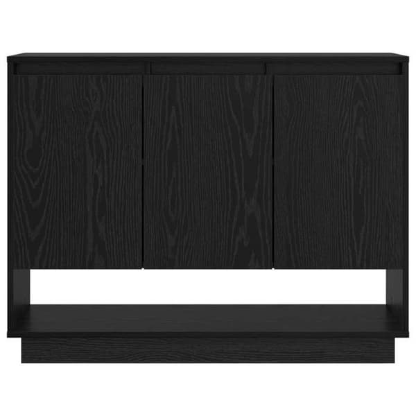 Maison Exclusive - Buffé Ek svart 97 x 29 x 75 cm Ingenjörsträ svart ek