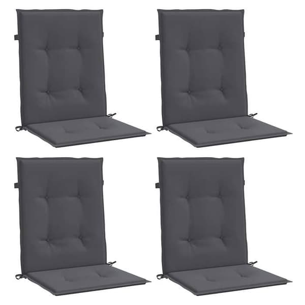 Maison Exclusive - Trädgårdsstolar med lågt ryggstöd, 4-pack, antracit
