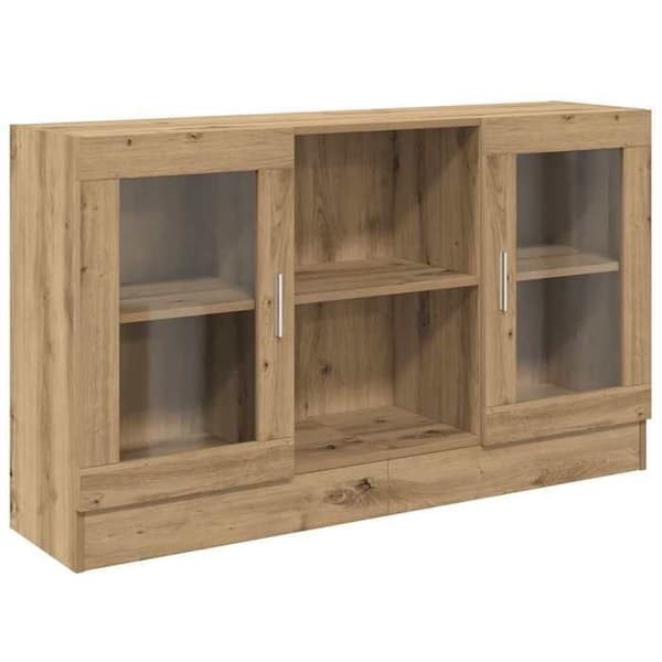 Maison Exclusive - Buffet i egetræ, håndlavet 120x30,5x70 cm i ingeniørtræ