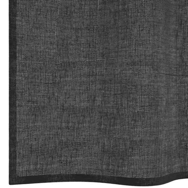 Voilage - MAISON EXCLUSIVE - 2 dele - Sort - 100% polyester - Strop (længde) Svart