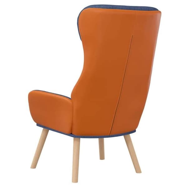 Maison Exclusive - Avkopplingsstol Blå Tyg och PVC Blå