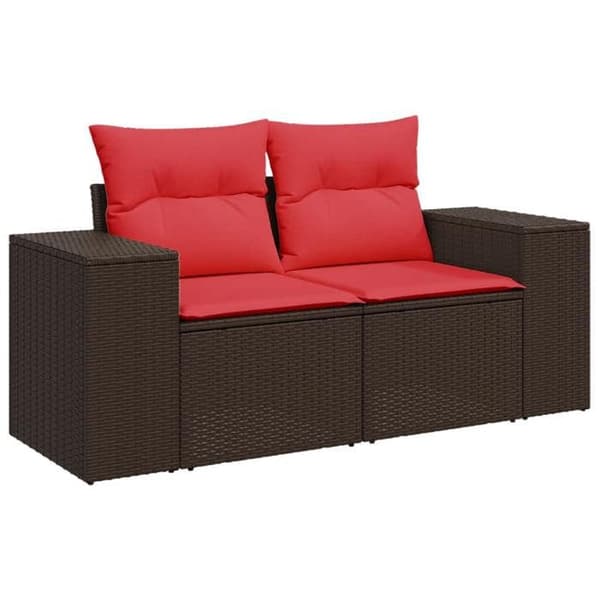 Havemøbel sæt - MAISON EXCLUSIVE - 7 dele sæt - Brun PE rattan - Aftagelige puder - Modulerbart brun