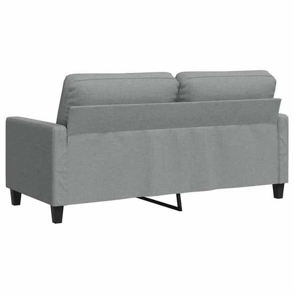 Sofa - EKSKLUSIV HUS - 2 pladser 140 cm - Lys grå - Holdbart stof - Robust metalramme Ljusgrått