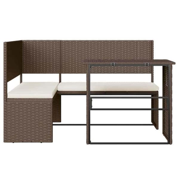 Maison Exclusive - Have sofa med bord og brune L-formede puder